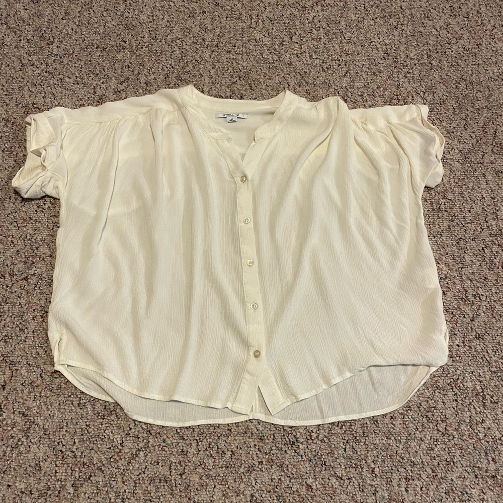 O’Neill Cream Button-Up Top